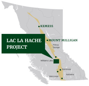 Lac La Hache Bc Map Overview |Engold Mines Ltd.